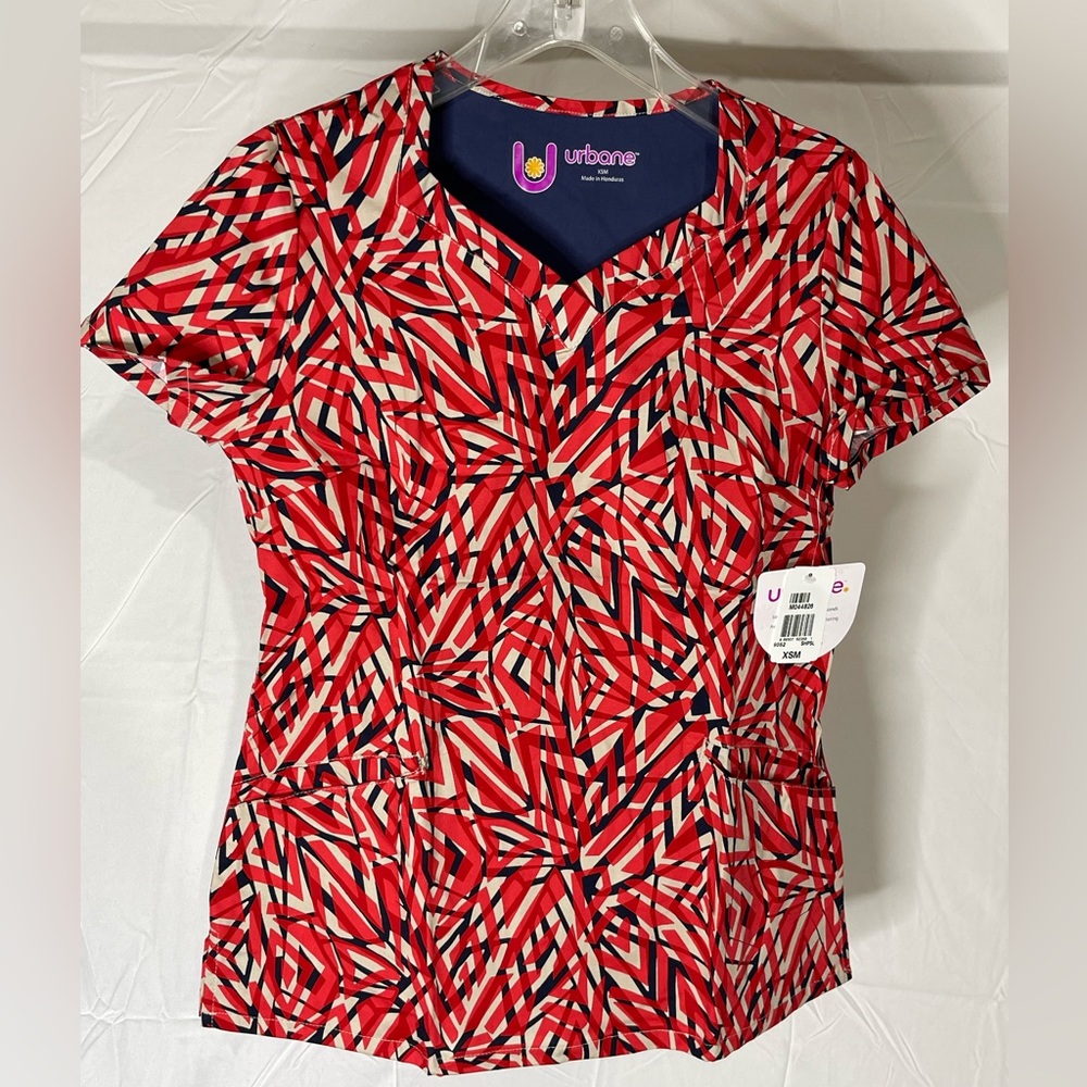 Urbane Womens Top Scrubs With Front Pockets